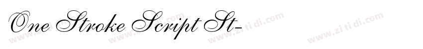 One Stroke Script St字体转换